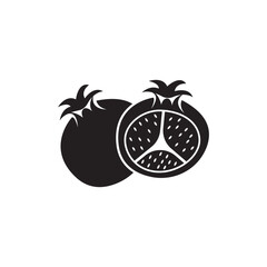 pomegranate flat style vector icon