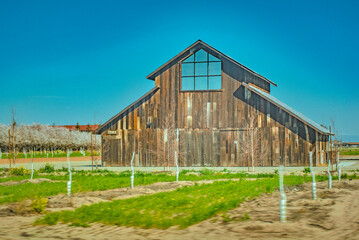 Barn in the country in California