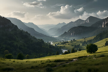 Fototapeta premium landscape in the mountains