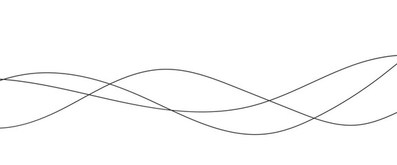 abstract trendy black thin wavy line design vector perfect for background.