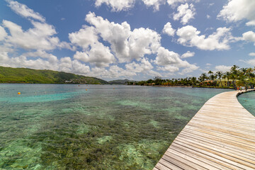 Bay view in Sainte-Anne, Martinique, France