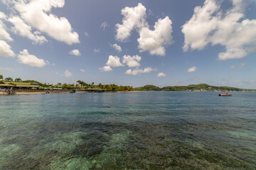 Bay view in Sainte-Anne, Martinique, France