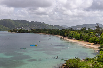 Bay view in Sainte-Anne, Martinique, France