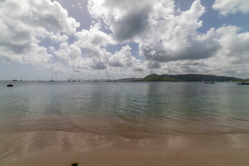 Bay view in Sainte-Anne, Martinique, France