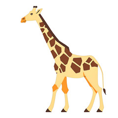 Fototapeta premium A giraffe on a transparent background, Png file