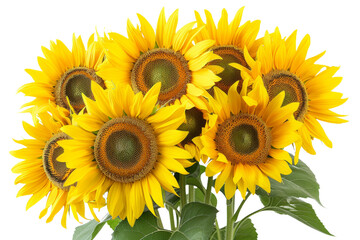 Fototapeta premium Bright Yellow Sunflowers Bouquet