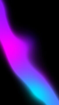 Fluid Blue Purple Neon Light Wave Line Background Animation