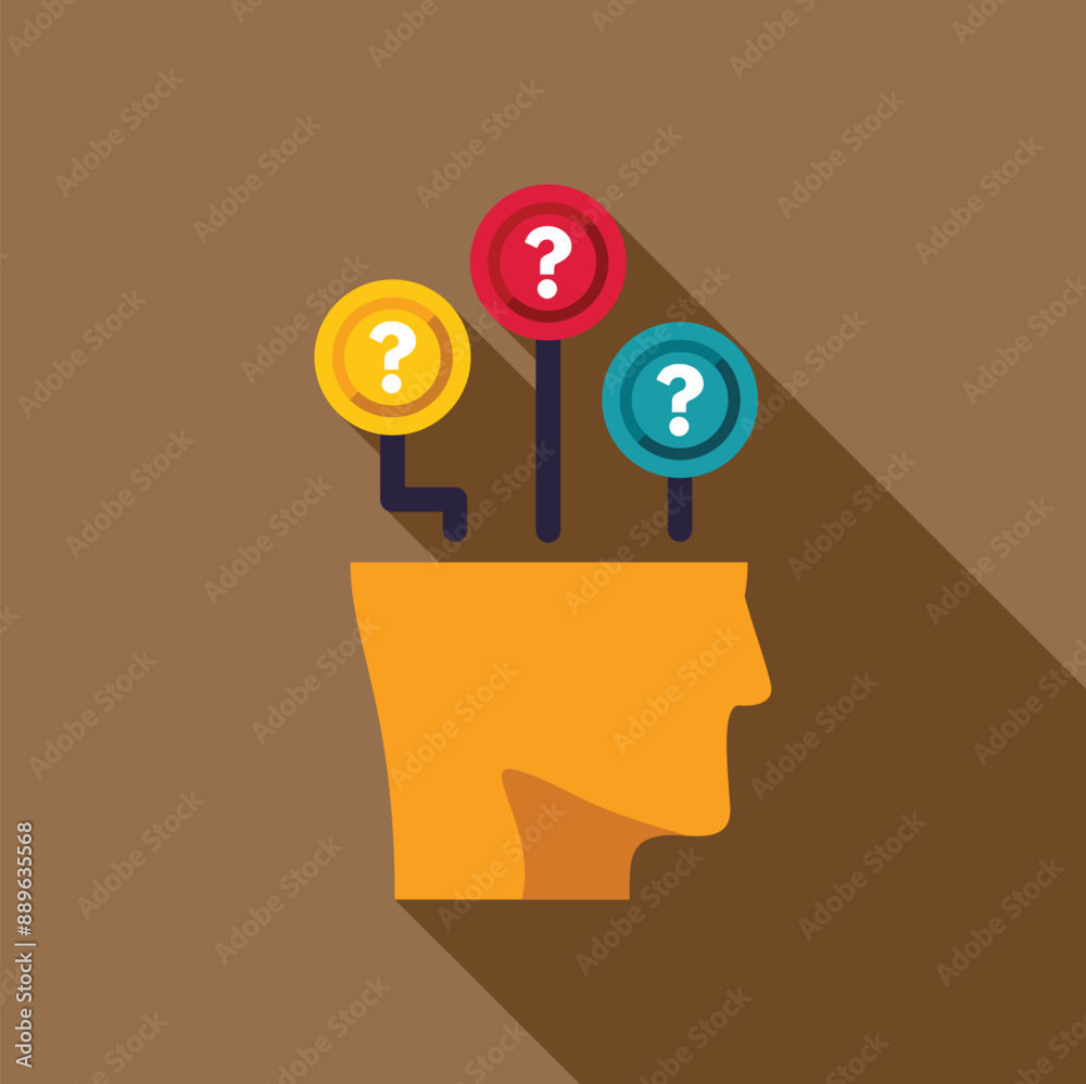 Poster concept of problem solving and decision making process, finding solutions and answers