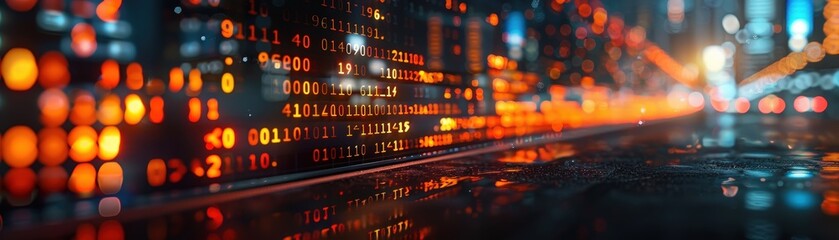 Fototapeta premium Financial firm utilizing real-time data analytics, technology in finance, immediate financial insights