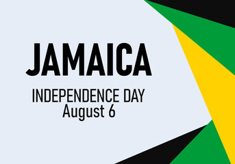 Jamaica Independence Day. Design banner, poster. Jamaica National Day 6 august poster and concept design. Vector illustration. EPS 10	