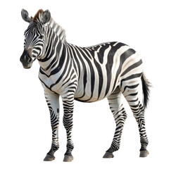 Photo of Zebra isolated on transparent background