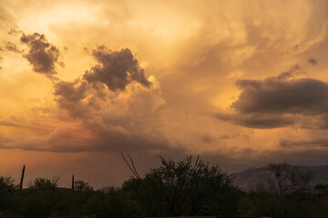 Dramatic storm cloud background In Tucson Arizona