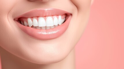 Obraz premium A beauty model with smooth skin and a bright smile, showcasing natural makeup, high-resolution photo, realistic photo, hyper realistic