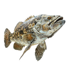 Photo of Grouper Fish isolated on transparent background