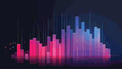 Futuristic sound wave. Music equalizer. Vector illustration.