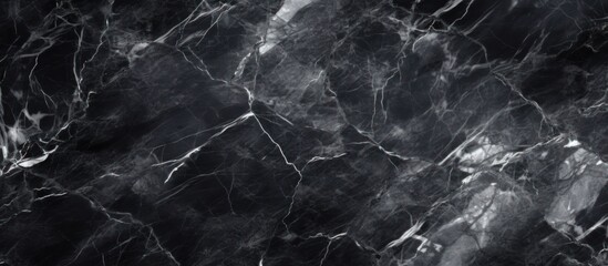 Black Marble Texture with White Veins