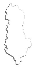 ALBANIA MAP OF ALBANIA WITH 
ADMINISTRATIVE DIVISIONS WITH FLAG
