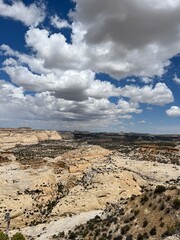 landscape with blue sky and clouds