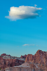 Clouds and canyon ridgetop near sunset, Capitol Reef National Park, Utah 