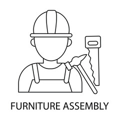 Furniture Assembly Icons: Assembly Services, Flatpack Furniture, Furniture Setup, Assembling Furniture, Home Furniture Assembly, Furniture Tools.