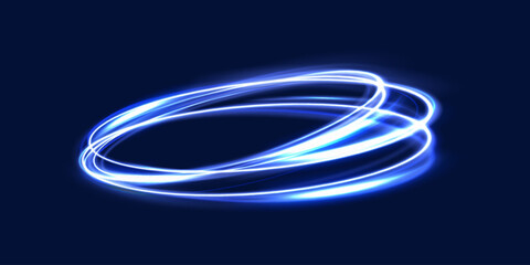 Fototapeta premium Glowing spiral. Abstract neon color glowing lines background. The energy flow tunnel. Shine round frame with light circles light effect.
