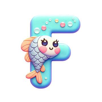 F-Flish Alphabet for children, F character A-Z ,Flish Alphabet