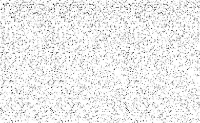 Snow, stars, twinkling lights, rain drops on black background. Abstract vector noise. Small particles of debris and dust. Distressed uneven grunge texture overlay.