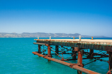 Steg, Pier raus ins Mittelmeer auf Zypern nahe Polis