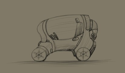 Concept car, sketch - digital painting © Cubitron