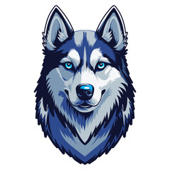 logo with the image of a husky dog5 © Kras