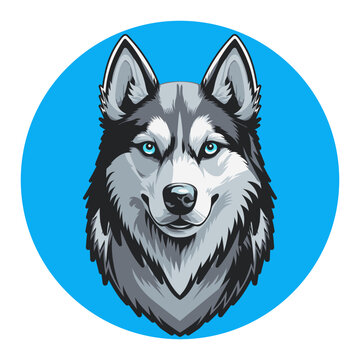 logo with the image of a husky dog6