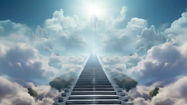 Video recreation of stairway to gateway in the kingdom of heaven