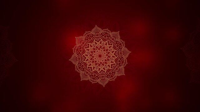 Spiritual Mandala Red Background Pro Video