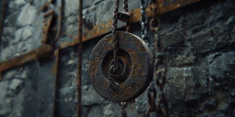 Building exterior with chain