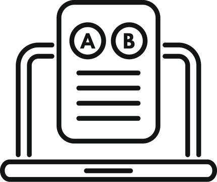 Laptop showing an ab testing experiment with data analysis, perfect for showcasing online marketing strategies