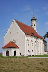 Fototapeta premium Close up of the pilgrimage church St. Coloman in Schwangau - Bavaria, Germany
