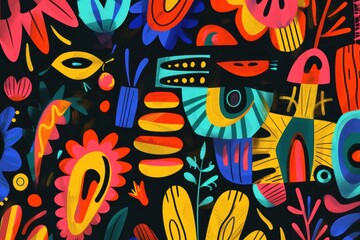 Obraz premium Vibrant digital artwork: colorful design