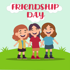 friendship-day , vector , friendship , happy , girls