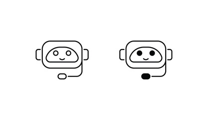Obraz premium Bot icon design with white background stock illustration