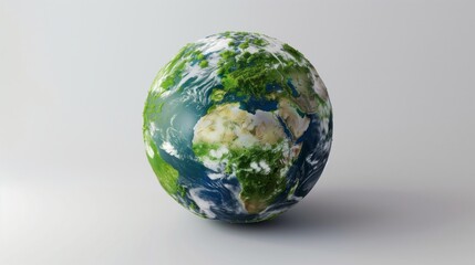 Fototapeta premium A Detailed Representation of Planet Earth with Continents and Oceans