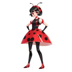 Fototapeta premium Ladybug Classic fashion cartoon isolated whitebackground