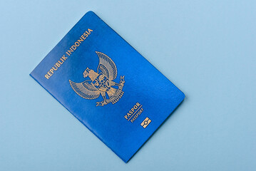 Physical paper international passport of Indonesian citizen