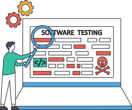 Software testing and development operation for agile software development, working cycle to operate and support professional software management concept,

