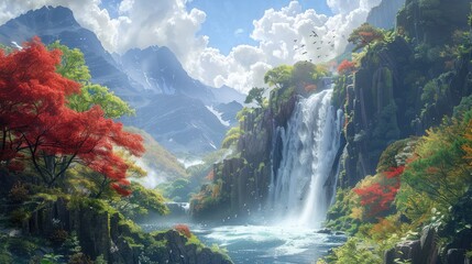 Serene landscapes in natural beauty