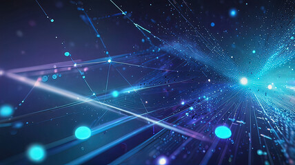 Obraz premium Technological background with lines and dots. futuristic digital innovation background,