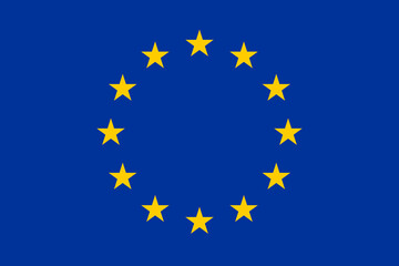 flag of Europe as European Union background, EU european flag