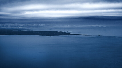 mont saint michel bay and granville in normandy channel sea