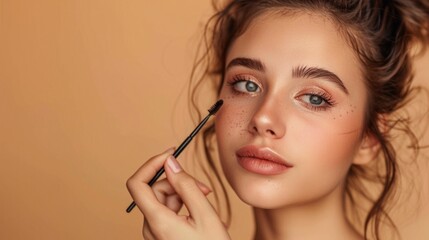 Fototapeta premium Woman applying mask