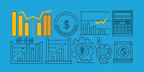 Ícones vetoriais de conceitos de negócios e finanças