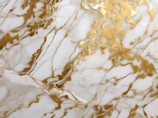 Obraz premium White marble with golden pattern beautiful light